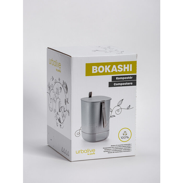 Urbalive Urbalive Bokashi bucket 10.6 L - excl. starter Composteur de cuisine design, transforme les déchets de cuisine en engrais