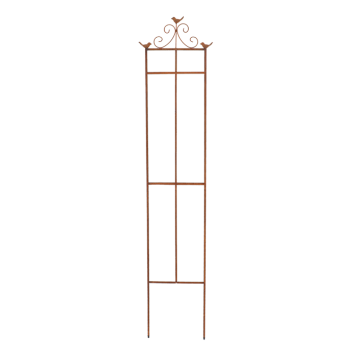 Esschert Design Plantensteun metaal 160 cm hoog vogelmotief maat S