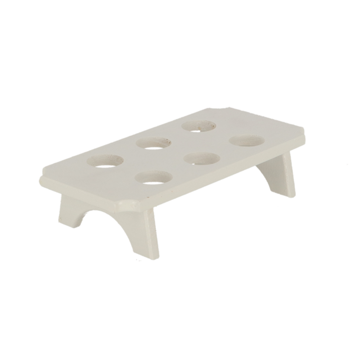 Esschert Design Porte-oeufs Esschert Design - bois - blanc - pour 6 oeufs