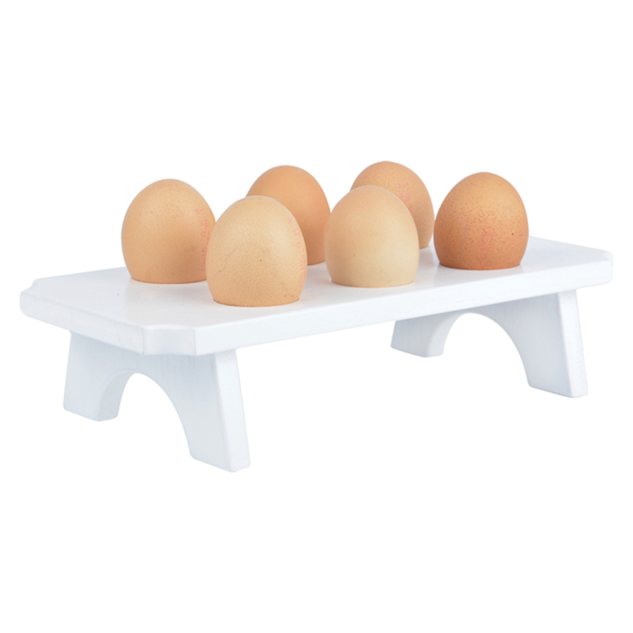 Esschert Design Esschert Design Eierhalter - Holz - weiß - für 6 Eier