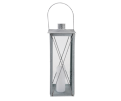 Esschert Design Oud zinken lantaarn met glas 45 cm hoog