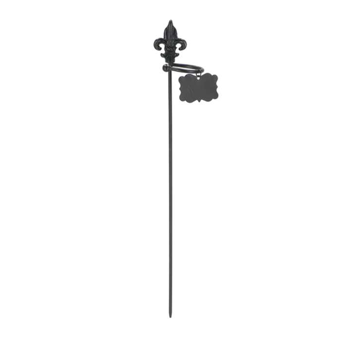 Esschert Design Pflanzenträger Französische Lilie einzeln schwarz 60 cm