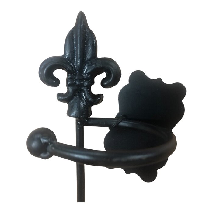 Esschert Design Plantensteun Franse lelie enkel zwart 60 cm