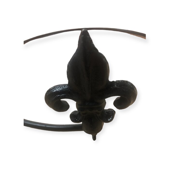 Esschert Design Support de plantes Lys français cercle ouvert noir 60 cm