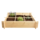 Vierkante meter tuin - hout - inclusief worteldoek - 9 vakken - moestuin - 100x100x20 cm