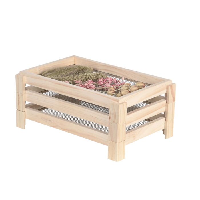 Esschert Design Esschert Design Bloemen en Kruiden Droogrek hout 3-Laags