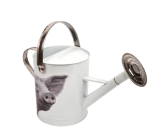 Esschert Design Esschert Design Gieter Varken 5 Liter 44,5 X 25 Cm Zink Wit
