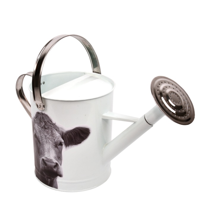 Esschert Design Esschert Design Gieter Koe 5 Liter 44,5 X 25 Cm Zink Wit