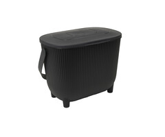 Power Tower EDA compost design emmer met deksel en filter 10 liter Zwart/Antraciet