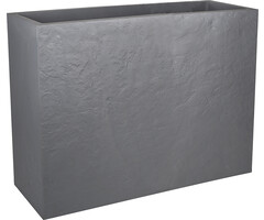 EDA Jardinière EDA rectangulaire Volcania Effet pierre Anthracite