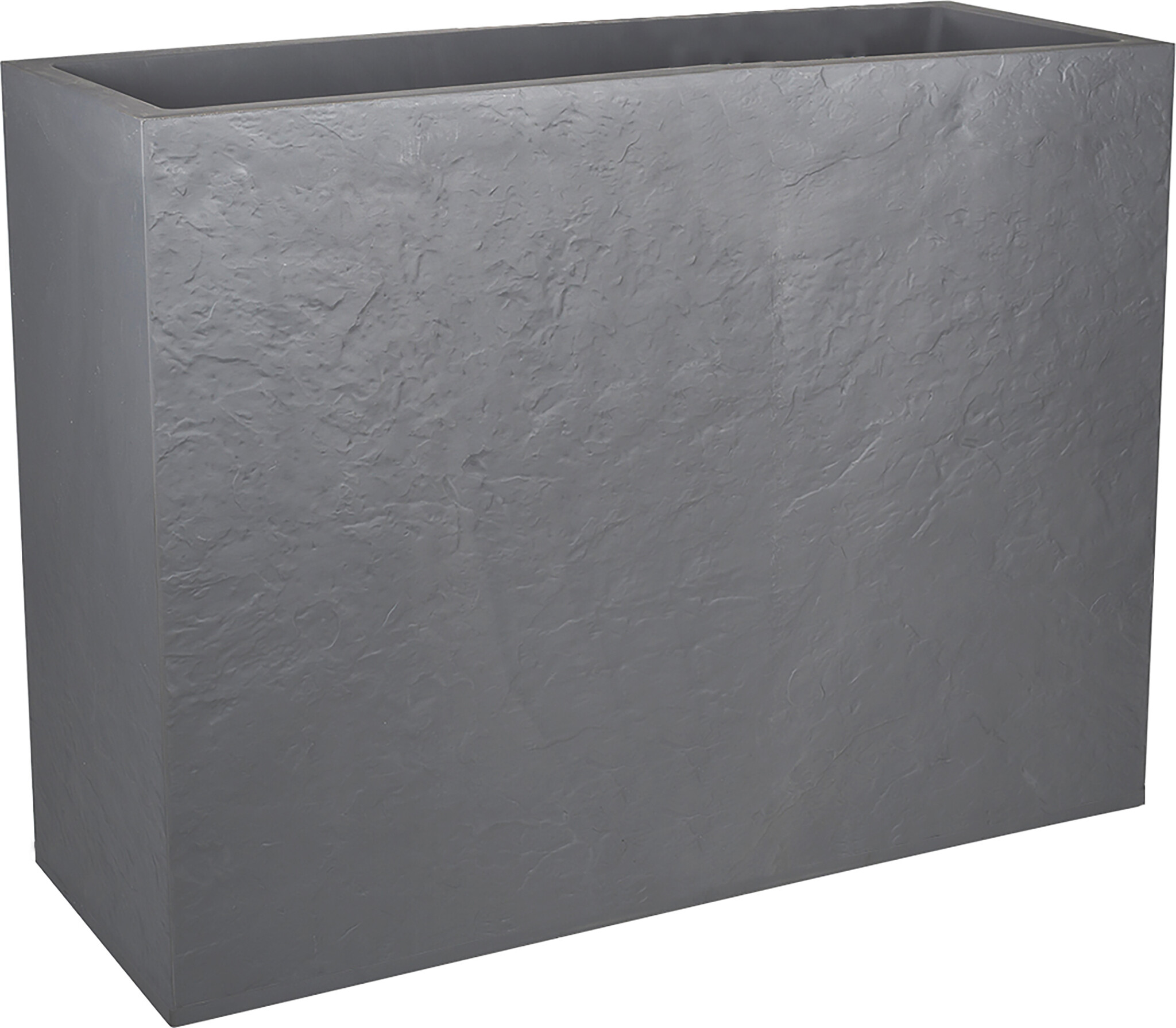 EDA Jardinière EDA rectangulaire Volcania Effet pierre Anthracite