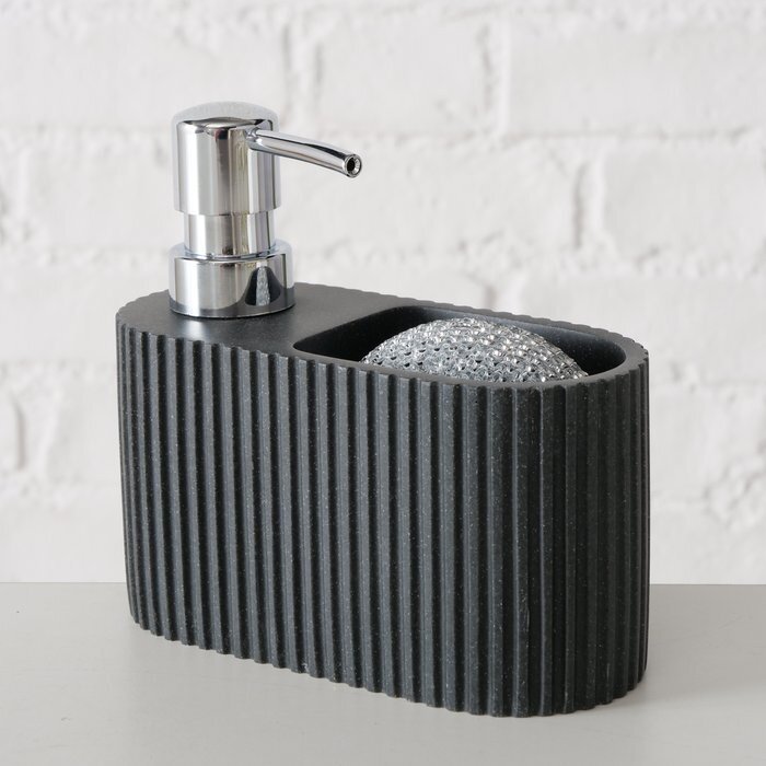 Boltze Distributeur de savon Boltze Jiro 100 ml avec plateau et èponge