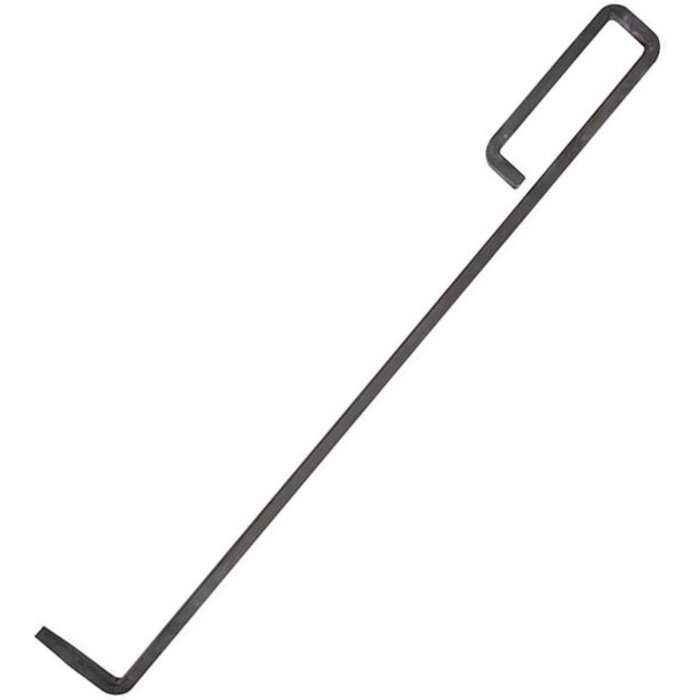 Tisonnier de poêle Dutchlander en fer forgé avec crochet