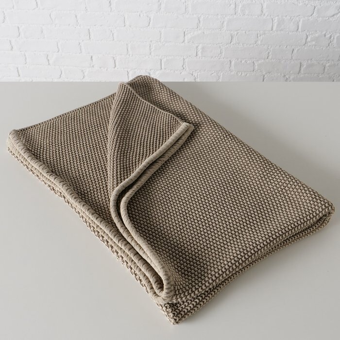 Boltze Boltze Ribaly gestrickt Plaid schöne Qualität Baumwolle 130x180cm