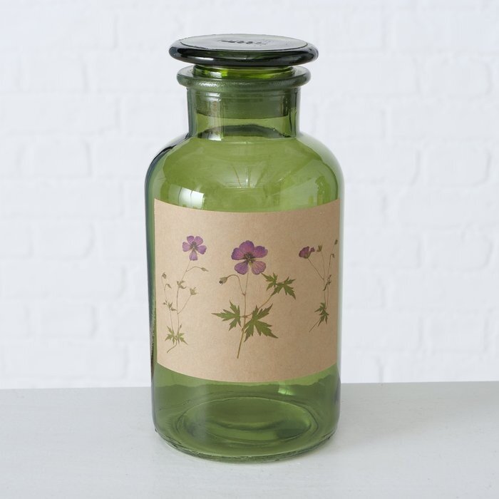 Boltze Boltze Home Apothekerflasche Drya Ø10xh22cm grün (1 Stück) sortiert