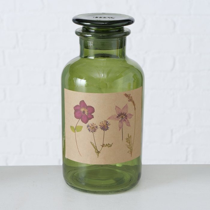 Boltze Boltze Home Apothekerflasche Drya Ø10xh22cm grün (1 Stück) sortiert