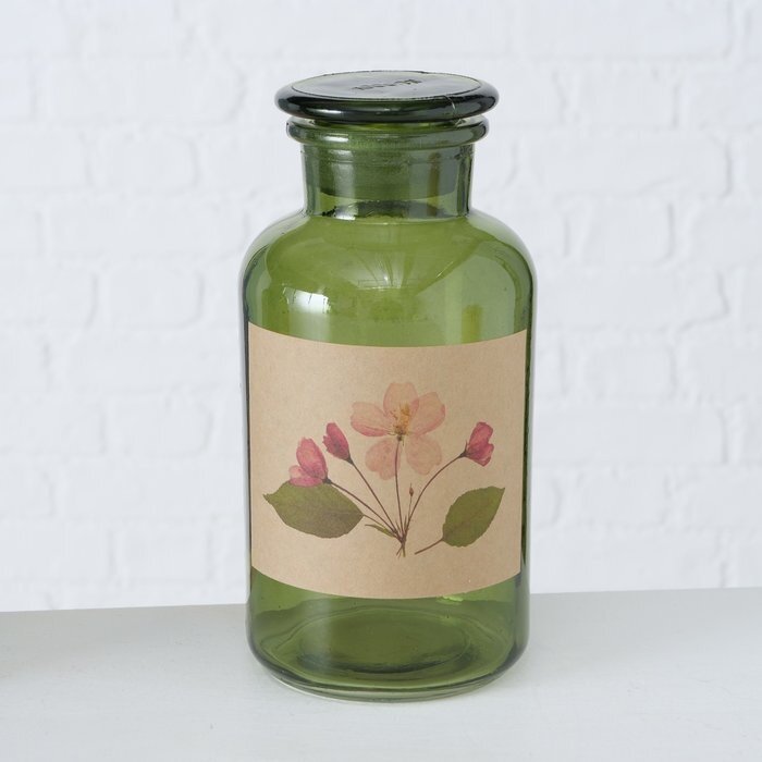 Boltze Boltze Home Bouteille d'apothicaire Drya Ø10xh22cm vert (1 pièce) assorti