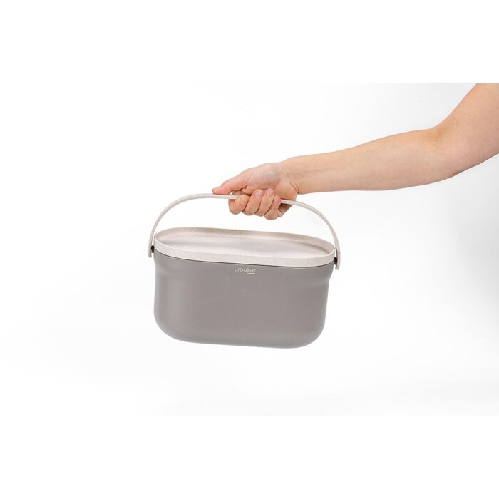 Urbalive Urbalive biowaste afvalbakje 4 liter voor aanrecht Taupe