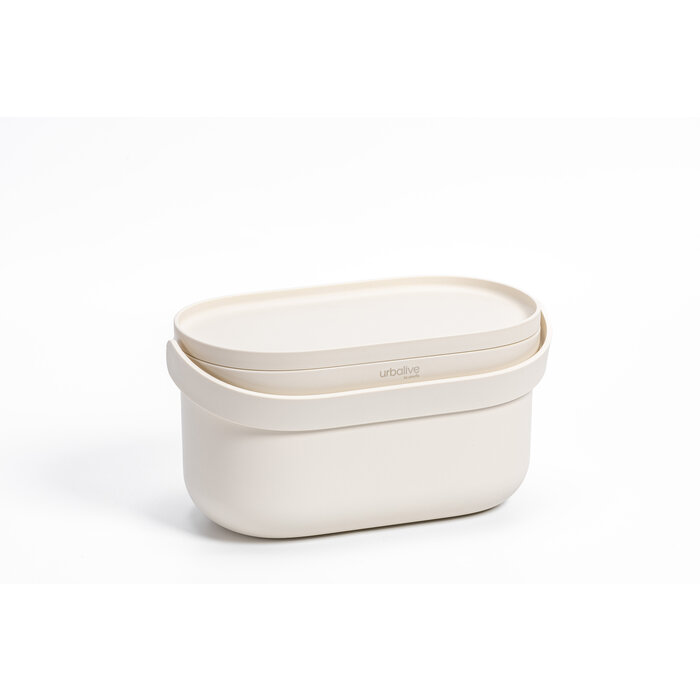 Urbalive Poubelle de biodéchets Urbalive  4 litres pour comptoir Ivoire