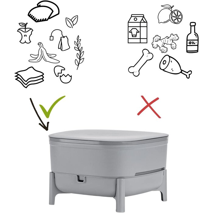 Urbalive Plastia Wurmhotel 30L - 100% Recycelter Kunststoff - Wurmkübel - Kompostbehälter