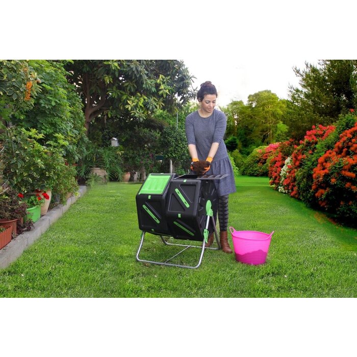 Dutchlander Moulin à compost professionnel Dutchlander Duo - 2 x 70 litres