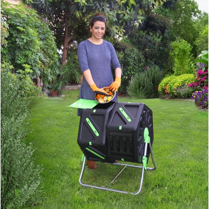 Dutchlander Moulin à compost professionnel Dutchlander Duo - 2 x 70 litres