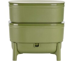 Urbalive Plastia Wormenhotel 30L - 100% Gerecycled kunststof - Wormenbak - Compostbak groen