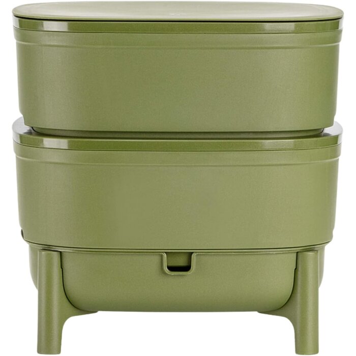 Urbalive Plastia Wormenhotel 30L - 100% Gerecycled kunststof - Wormenbak - Compostbak groen