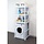Opbergrek kunststof 3 planken past over wasmachine 75X60X184 cm