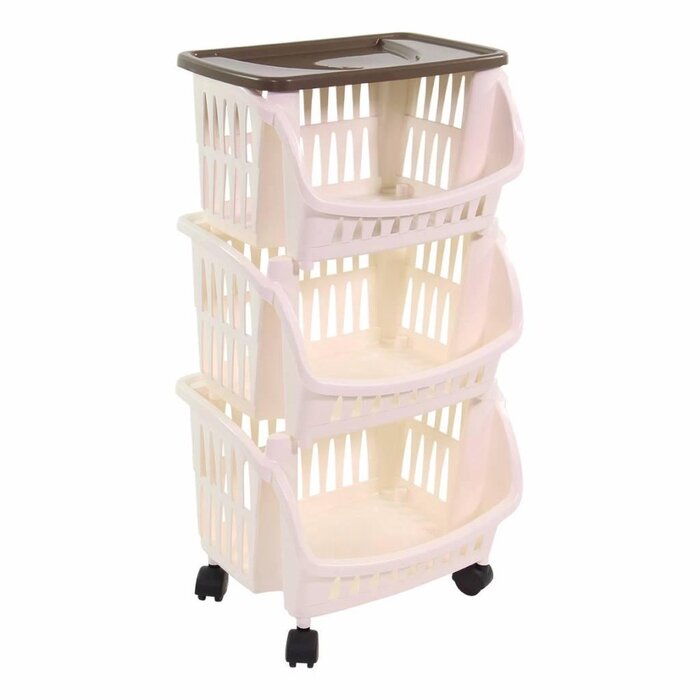 Bama Italia Chariot de cuisine stock Taupe