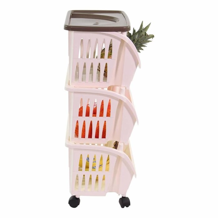 Bama Italia Chariot de cuisine stock Taupe