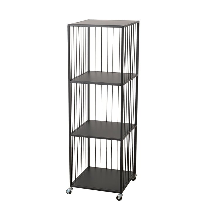 Boltze Stellingkast Cindy metaal zwart 119 cm hoog