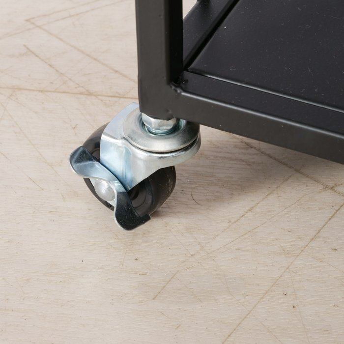 Boltze Armoire à étagères Cindy métal noir 119 cm de haut