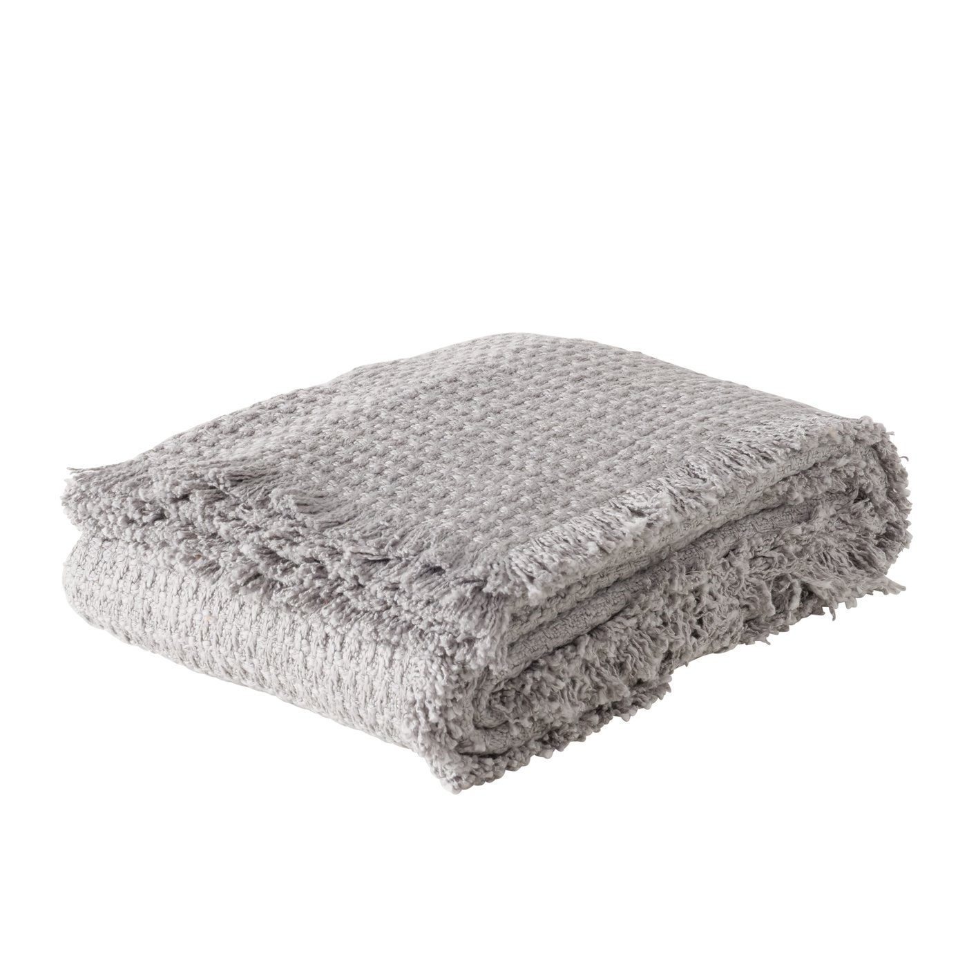 Boltze kariert Karma 100% Baumwolle 180 x 150 cm grau