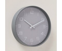 Perel Wanduhr Simplex 30 cm Aluminium grau