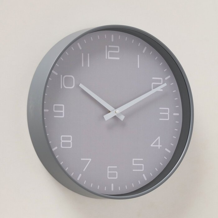 Perel Wanduhr Simplex 30 cm Aluminium grau