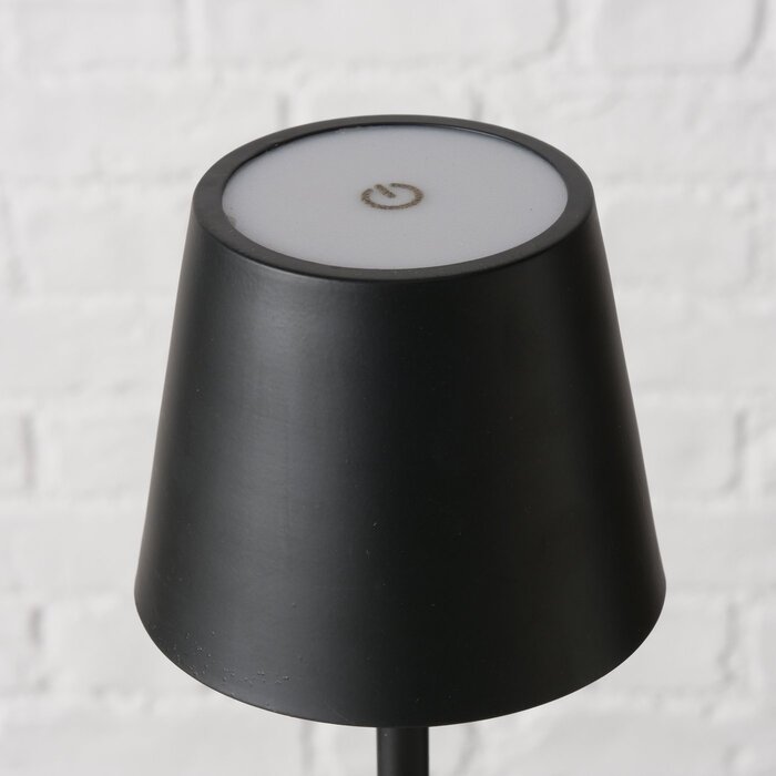 Boltze Tischleuchte Tendo schwarzes Metall 35 cm hoch wiederaufladbar