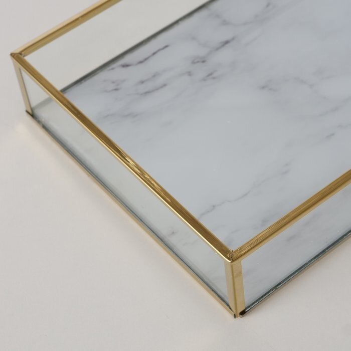 Boltze - tray - set Franziska RVS - goudkleurig