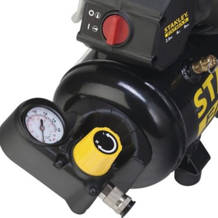 Stanley Stanley Compressor HY227/8/6E FMXCM00 - Compresseur d'air 8Bar - 6L - 222L/Min - Poignée intégrée - Noir