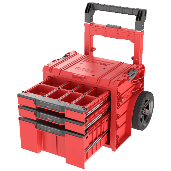 QBRICK QBRICK SYSTEM Pro Cart 2.0 Plus 3 Schubladen HD Rot