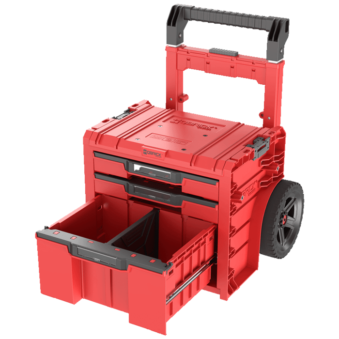 QBRICK QBRICK SYSTEM Pro Cart 2.0 Plus 3 tiroirs HD Rouge
