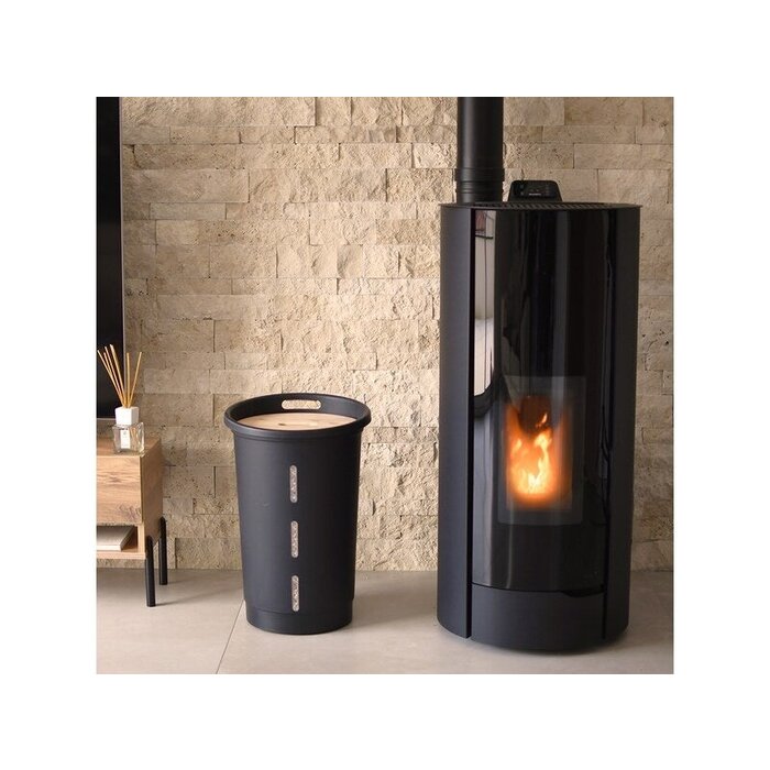 EDA EDA Holzpelletslager mit Deckel - 38 Liter - 25 kg - 60,5 cm hoch - Kunststoff