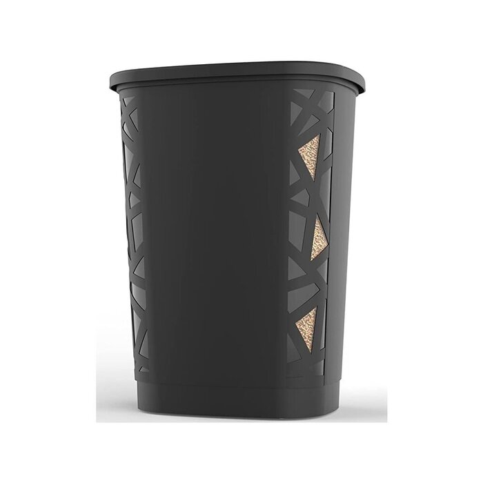 EDA EDA Stockage de granulés de bois XL avec couvercle - 70 litres - 45 kg - 66,4 cm de haut - Plastique