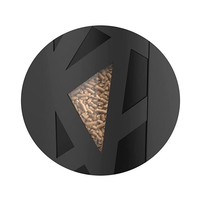 EDA EDA Stockage de granulés de bois XL avec couvercle - 70 litres - 45 kg - 66,4 cm de haut - Plastique