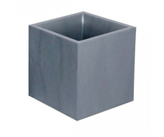 EDA EDA Jardinière Vulcania effet pierre gris 39,5 x 39,5 x 43,5 cm 31 litres