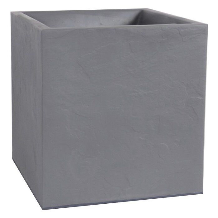 EDA EDA Pflanzgefäß Vulcania Steineffekt grau 39,5 x 39,5 x 43,5 cm 31 Liter