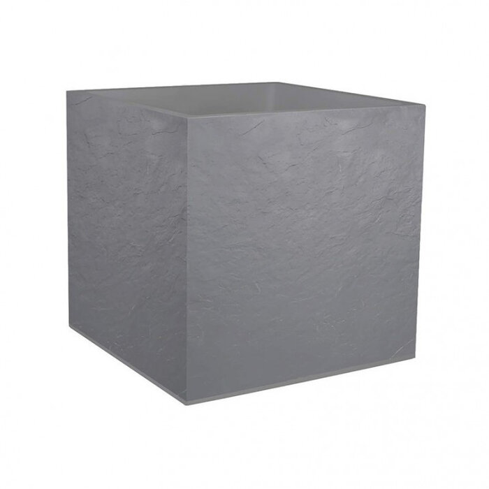 EDA EDA Plantenbak Vulcania stone effect grijs 49,5 x 49,5 x 49,5 cm 57 liter