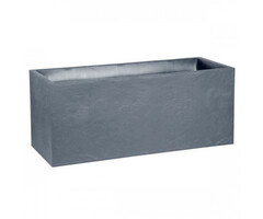 EDA EDA - Rechthoekige plantenbak - Volcania Stone effect - grijs -  99,5 x 39,5 x 43,5 cm 98 L