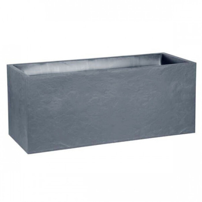 EDA EDA - Rechthoekige plantenbak - Volcania Stone effect - grijs -  99,5 x 39,5 x 43,5 cm 98 L