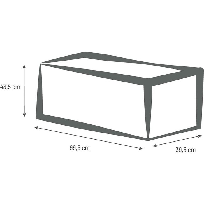 EDA EDA - Rechthoekige plantenbak - Volcania Stone effect - grijs -  99,5 x 39,5 x 43,5 cm 98 L